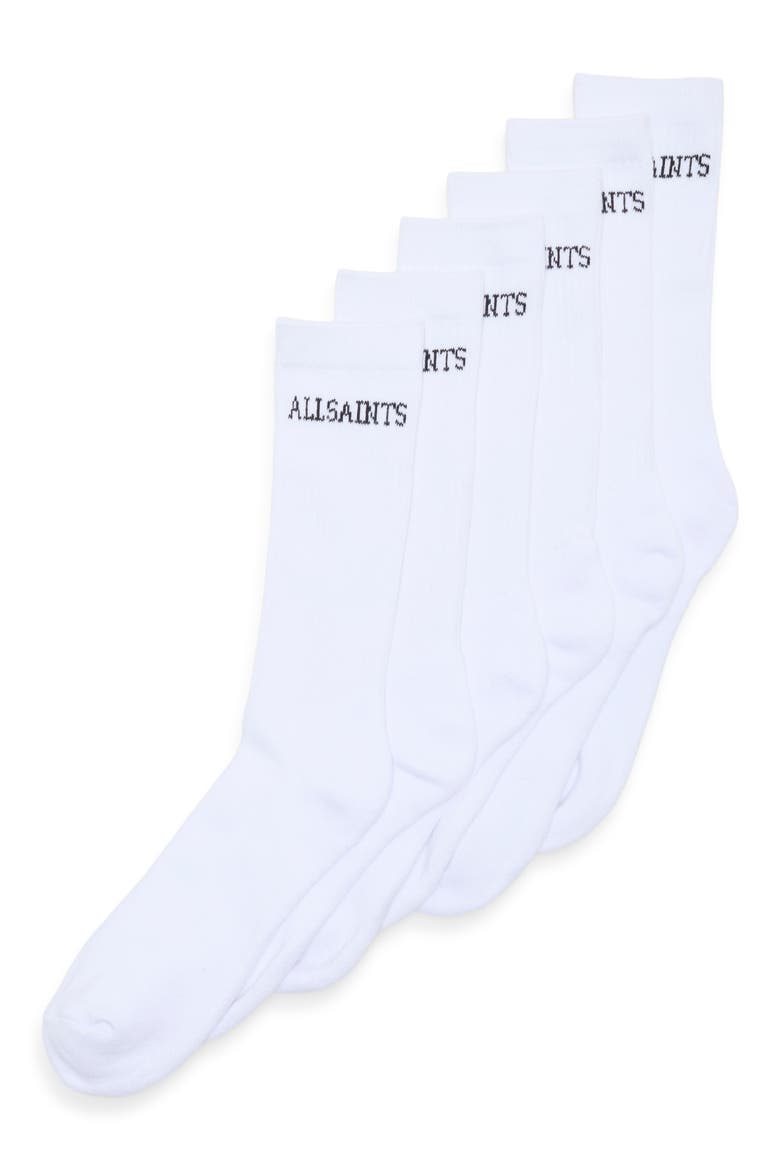 3-Pack Classic Sport Crew Socks, Main, color, WHITE