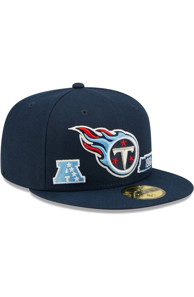 New Era Men's New Era Navy Tennessee Titans Identity 59FIFTY Fitted Hat, Alternate, color, 