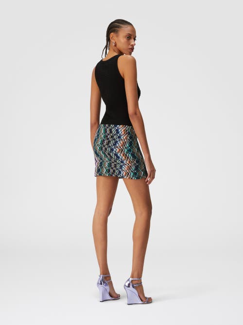 Missoni Zigzag Wool-cotton Mini Skirt In Multicoloured