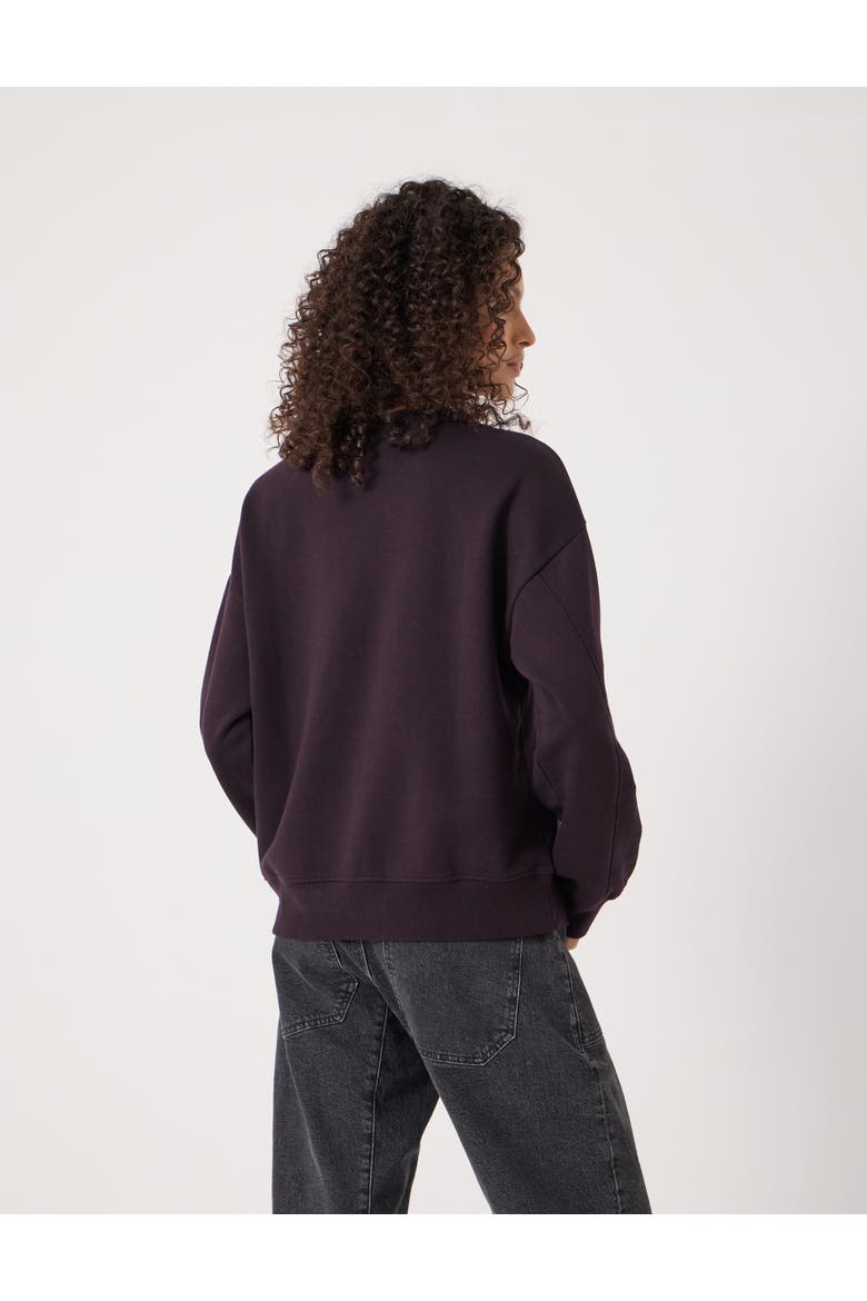 Disco Embroidery Sweatshirt, Alternate, color, Plum Purple