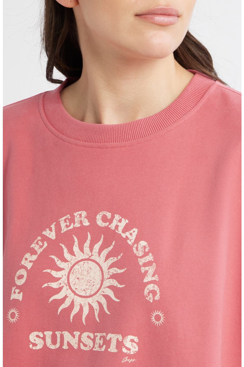 Ever Salsa Club Graphic Cotton Sweatshirt, Alternate, color, RASPBERRY RED