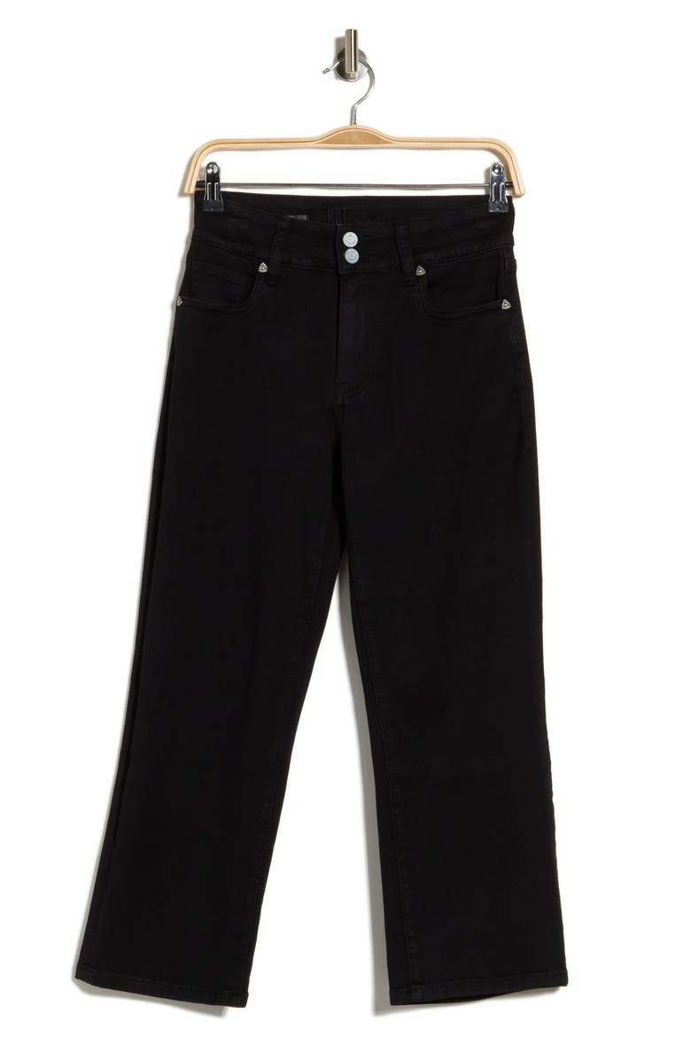 Lucky High Waist Wide Leg Ankle Jeans, Main, color, BLACK