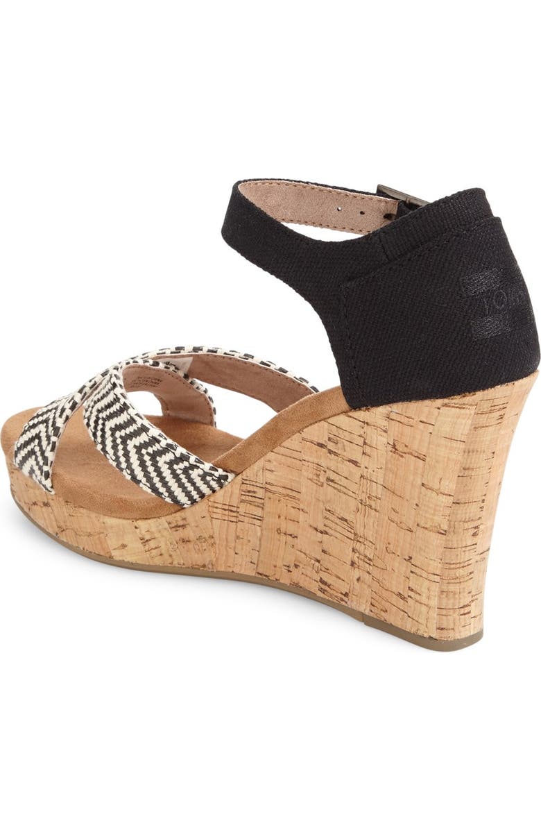 TOMS Platform Wedge Sandal, Alternate, color,