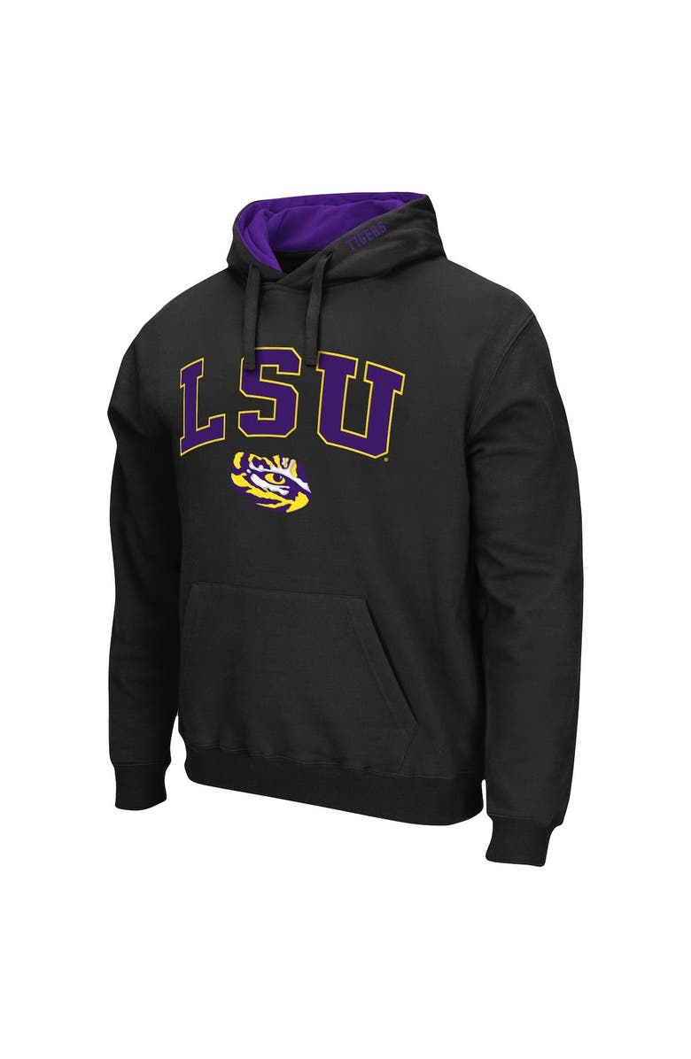 COLOSSEUM Men's Colosseum Black LSU Tigers Arch & Logo 3.0 Pullover Hoodie, Alternate, color, Black