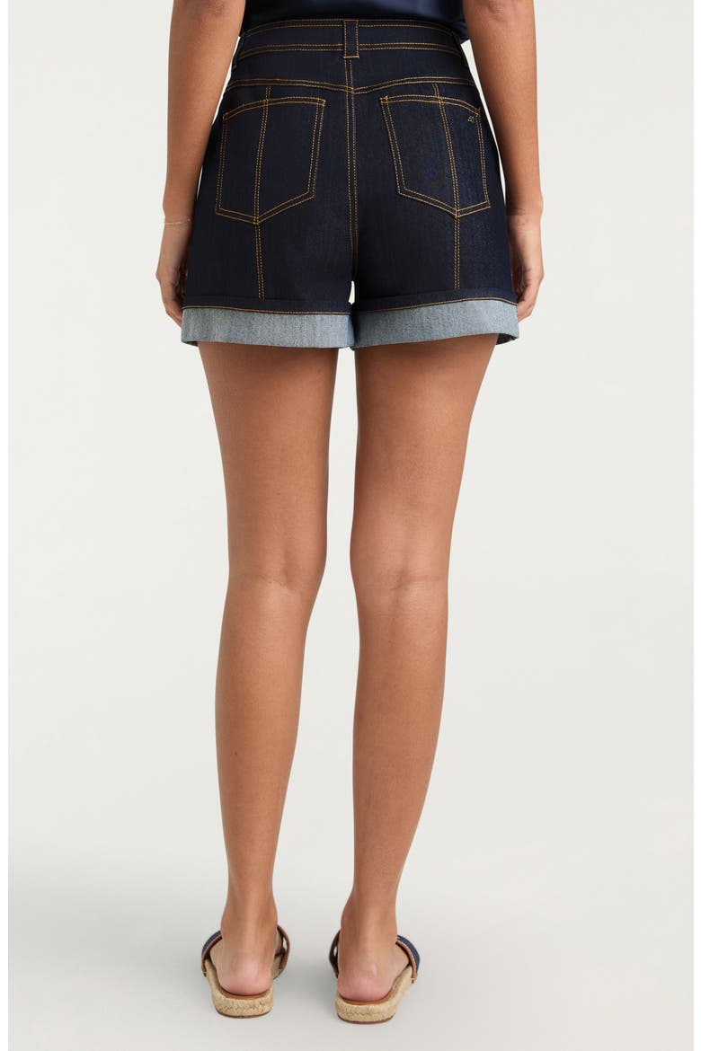 Benji Cuffed Denim Shorts, Alternate, color, INDIGO