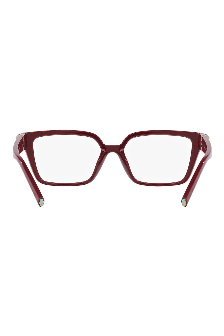 55mm Rectangular Optical Glasses, Alternate, color, DARK RED