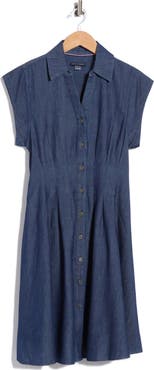 Tommy Hilfiger Button Front Chambray Shirtdress
