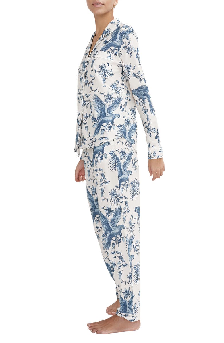 Desmond
Dempsey Long Pajama Set, Alternate, color, Parrot Cream/Blue