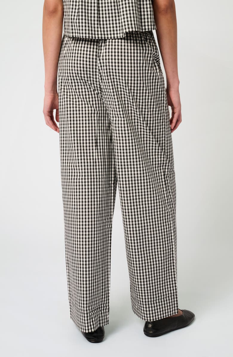 WeWoreWhat Check Tie Waist Wide Leg Pants, Alternate, color, Black Multi