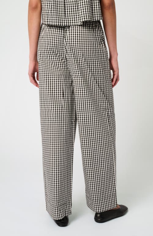 Weworewhat Check Tie Waist Wide Leg Pants
