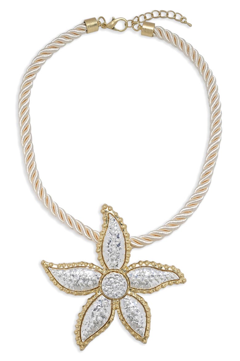 Sea Life Starfish Pendant Necklace, Alternate, color, GOLD