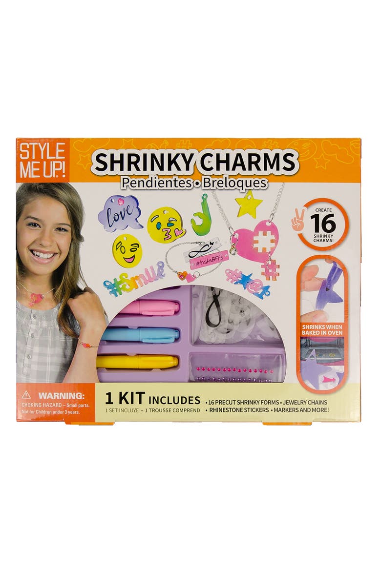 Shrinky Charms Kids Crafting Kit, Alternate, color, Multicolored