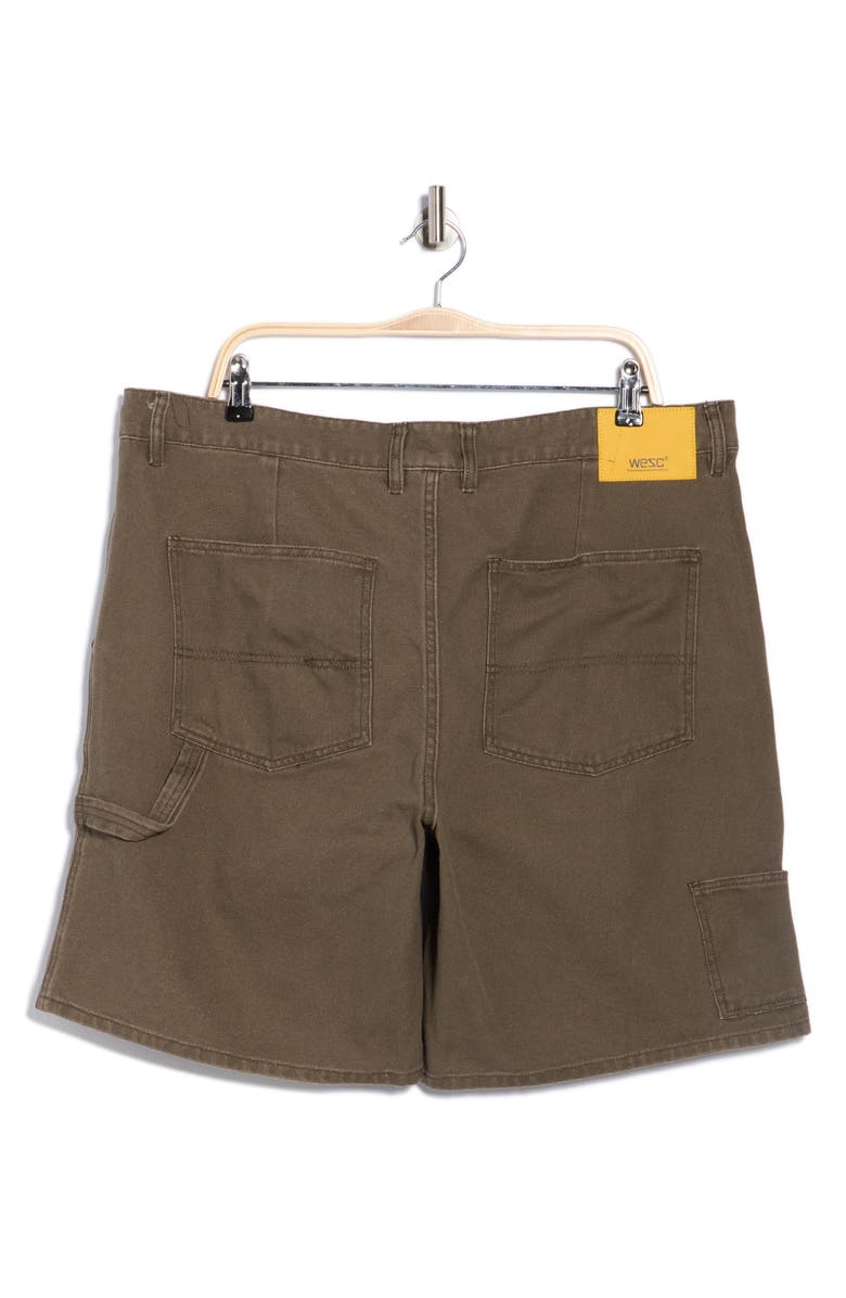 WeSC Canvas Carpenter Shorts, Alternate, color, Mud