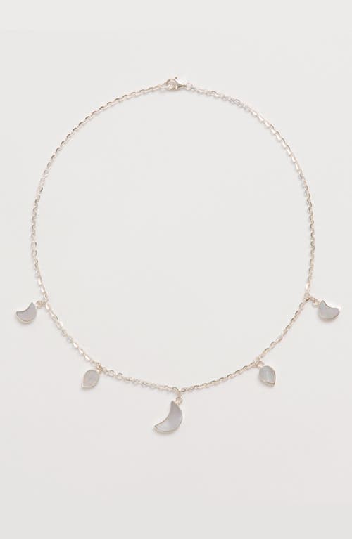 FREYA ROSE FREYA ROSE PETITE MOON NECKLACE, SILVER 