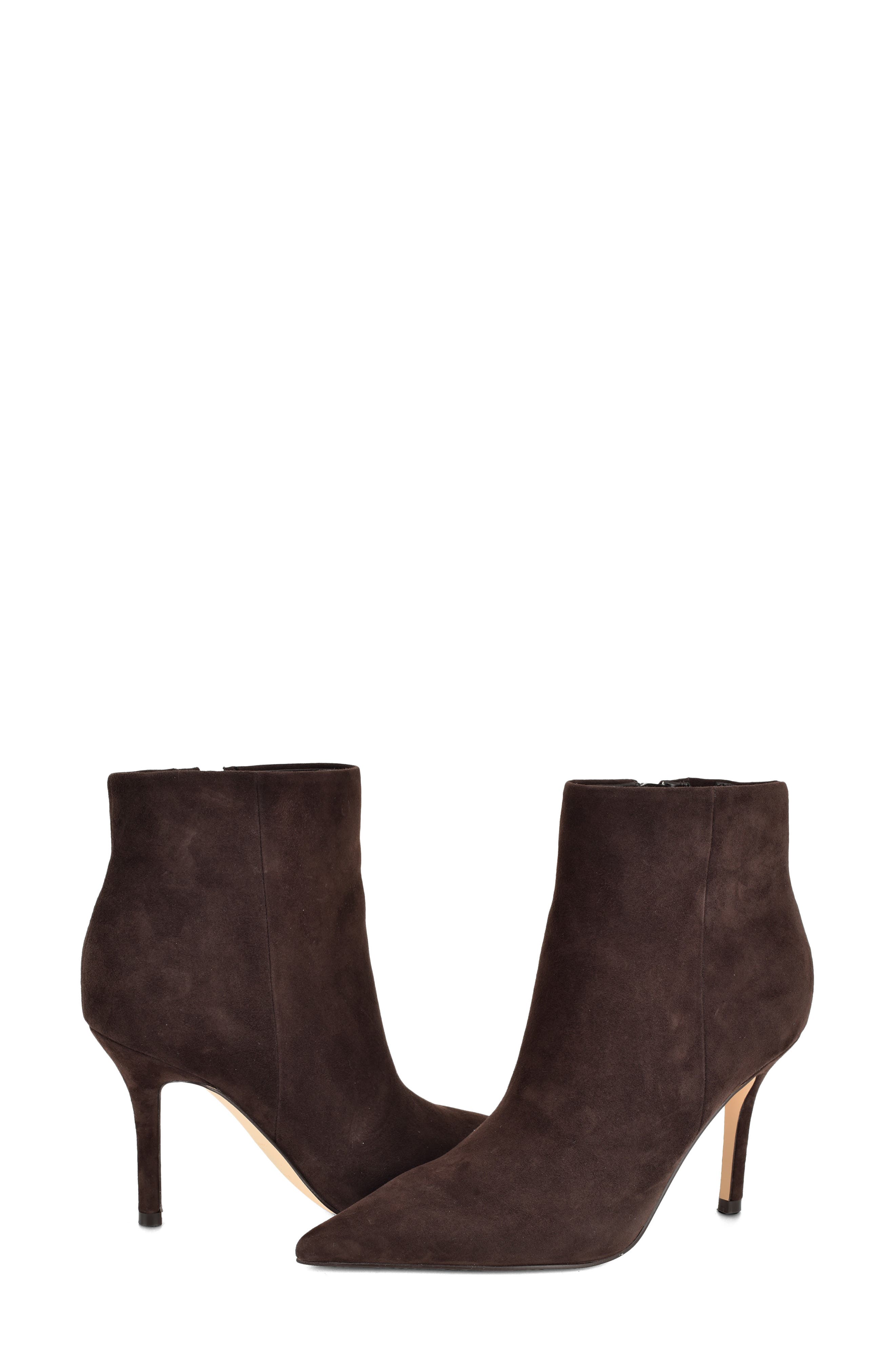 Galz Pointed Toe Bootie, Alternate, color, DARK BROWN