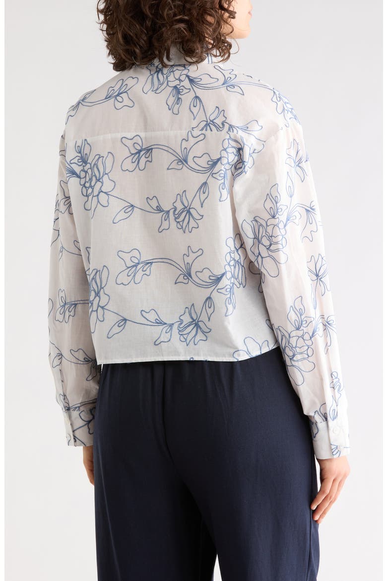 Embroidered Cotton Top, Alternate, color, WHITE