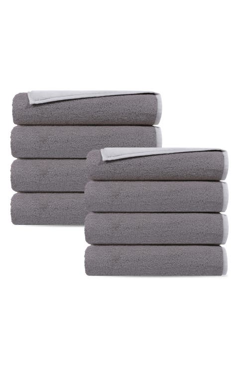 Double Face 8-Piece Turkish Cotton Washcloths