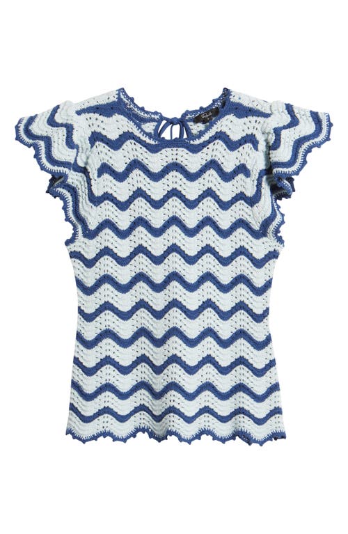 Rails Coen Eyelet Sweater In Azure Scallop In Blue