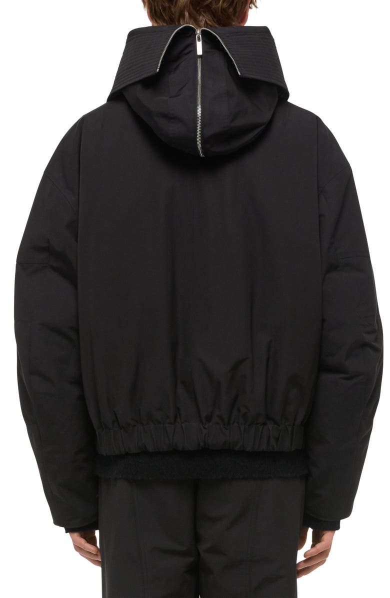 Helmut Lang Cotton Blend Bomber Jacket, Alternate, color, Black
