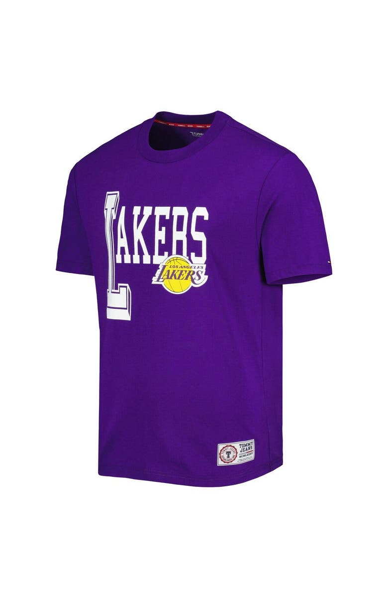 TOMMY JEANS Men's Tommy Jeans Purple Los Angeles Lakers Mel Varsity T-Shirt, Alternate, color, Purple