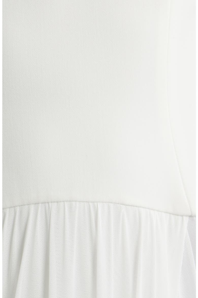Sylara Drape Sleeveless Gown, Alternate, color, WHITE