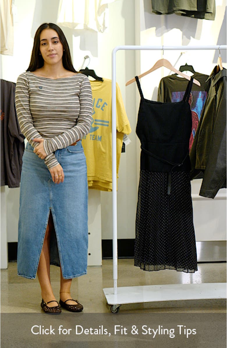 Sleeveless Mixed Media Midi Dress, sales video thumbnail