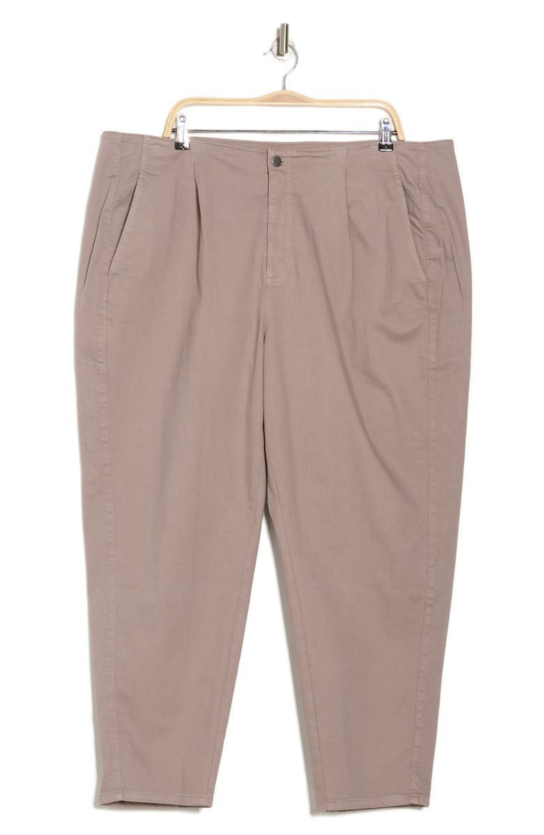 Eileen Fisher Pleated Tapered Ankle Pants, Main, color, Light Barley