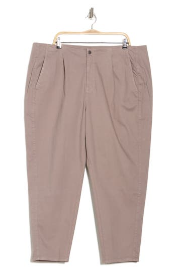 Eileen Fisher Pleated Tapered Ankle Pants In Light Barley