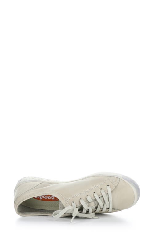 Softinos By Fly London Isla Sneaker In Light Grey Washed Leather