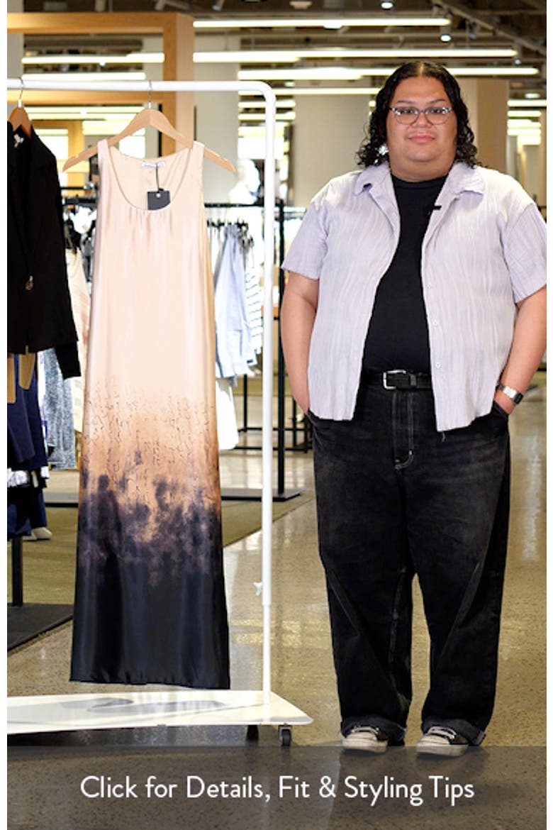 Audrey Print Sleeveless Satin Maxi Dress video