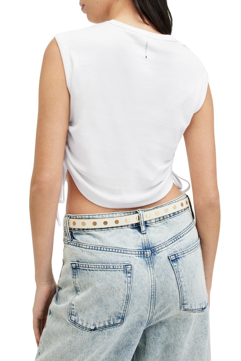 Sonny Ruched Sleeveless Top, Alternate, color, CHALK WHITE