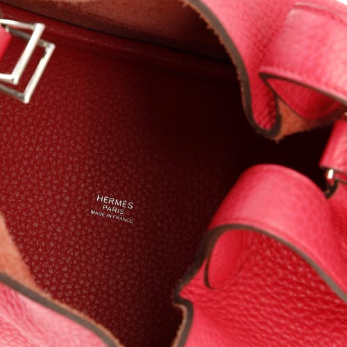 Pre-owned Hermes Hermes Picotin Lock Bag Clemence Pm In Pink