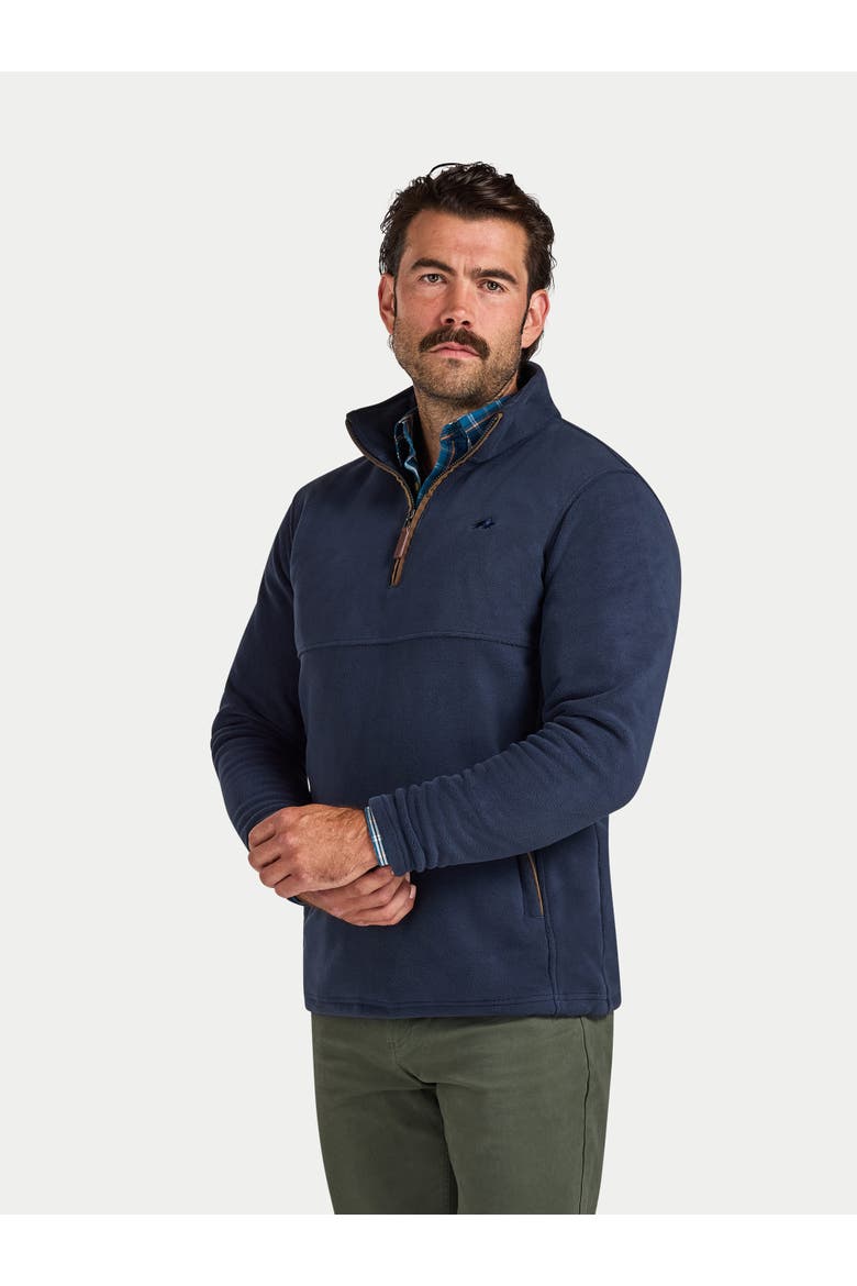 Quarter Zip Fleece Sweatshirt, Alternate, color, Navy