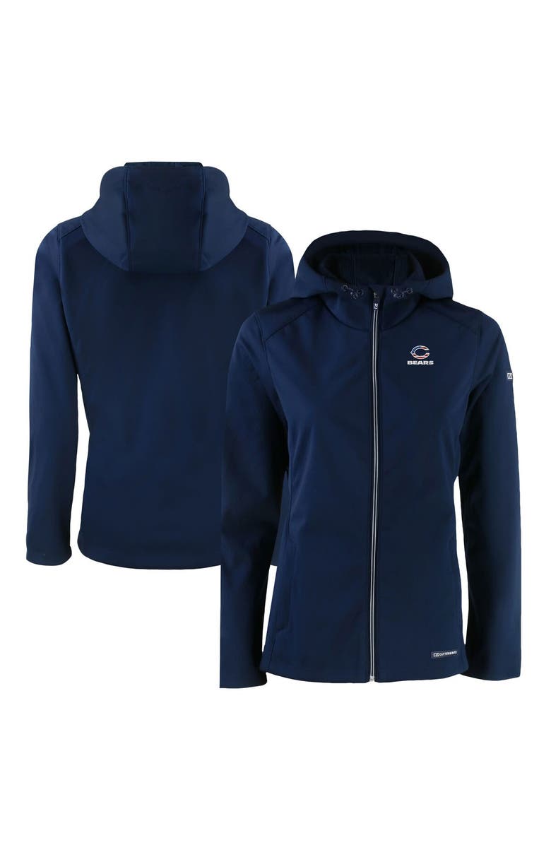 Cutter & Buck Women's  Cutter & Buck  Blue Chicago Bears  Americana Evoke Eco Softshell Recycled Full-Zip Jacket, Main, color, 