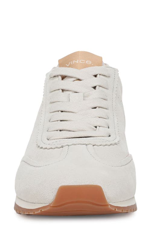 Vince Oasis Suede Runner Sneakers In Whitestone