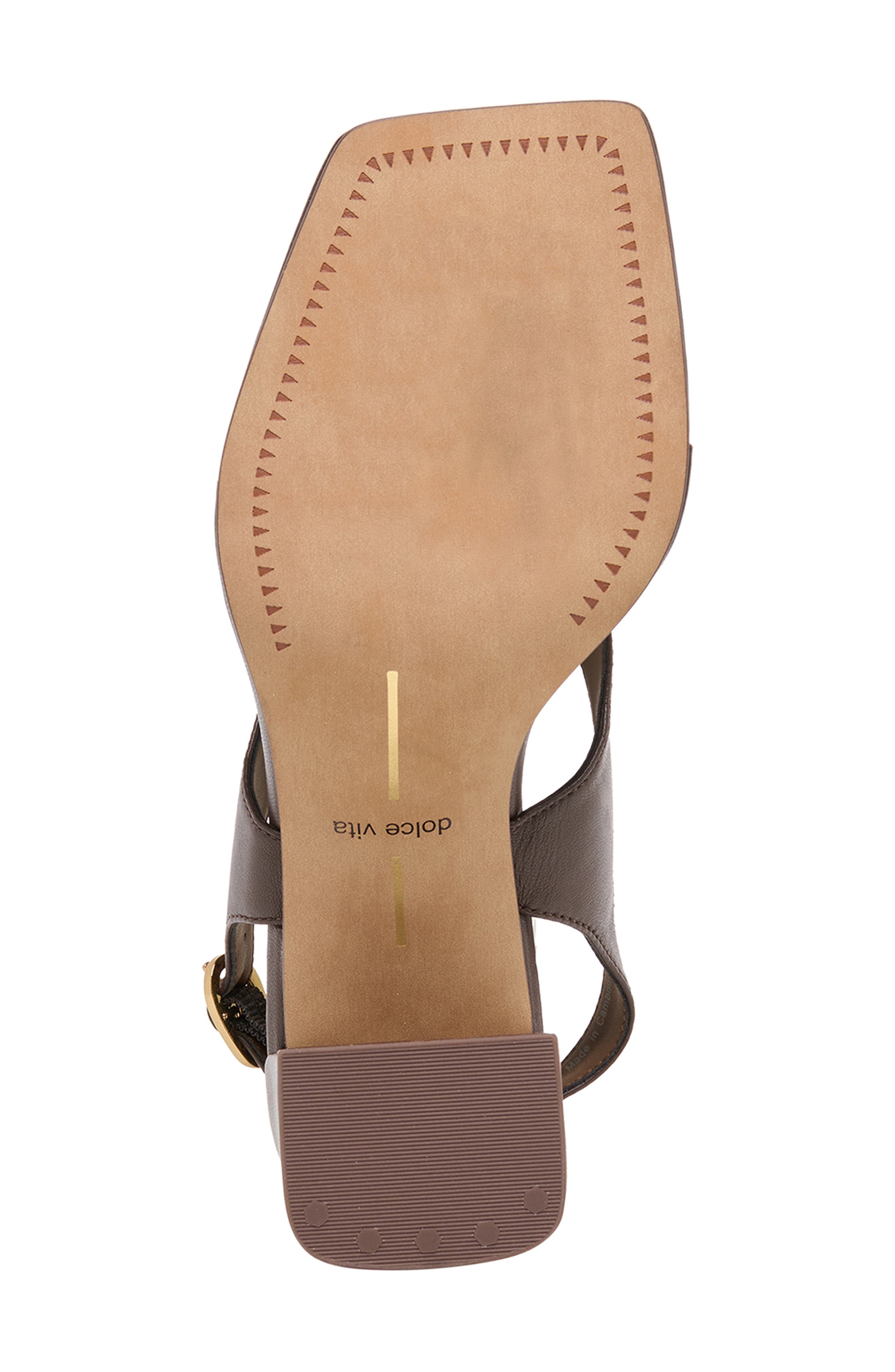 Dolce Vita Yves Block Heel Sandal, Alternate, color, Dark Chocolate Leather