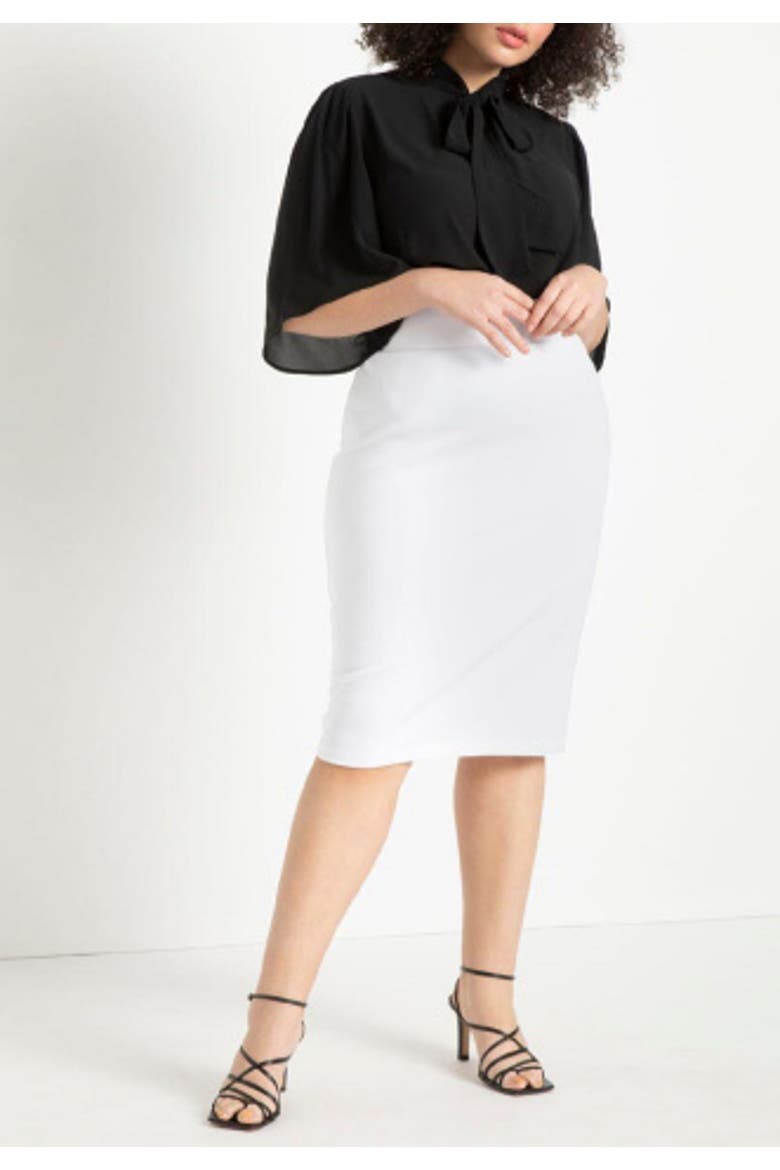 Neoprene Pencil Skirt, Alternate, color, POTENT PURPLE