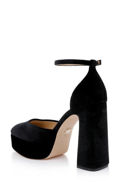 Badgley Mischka Collection Jayda Ankle Strap Platform Pump In Black