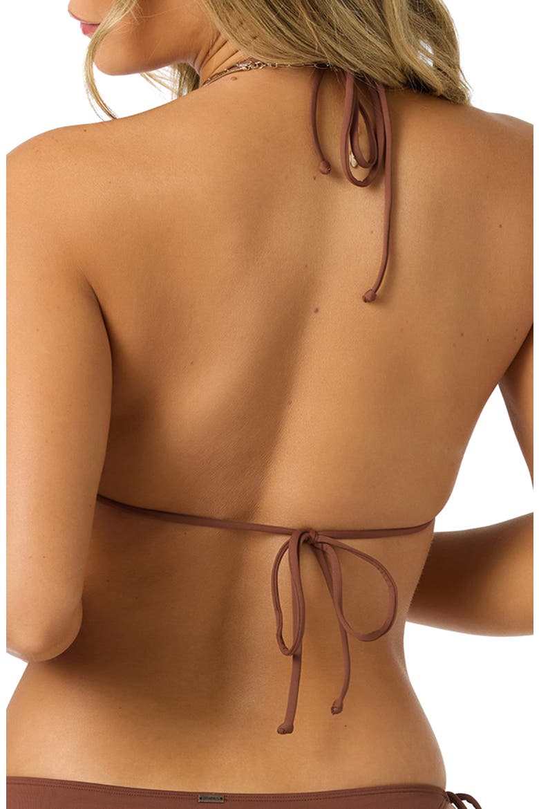 Venice Saltwater Solids Bikini Top, Alternate, color, COCONUT BROWN