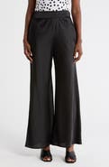 Renee C Satin Wide Leg Pants