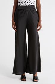 Renee C Satin Wide Leg Pants
