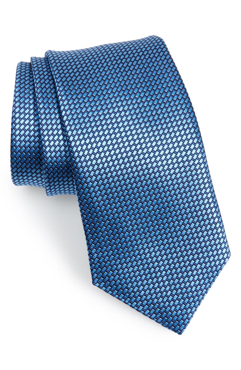 David Donahue Basketweave Silk Tie, Main, color, 