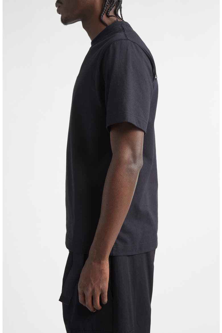 Check Cursive Logo Relaxed Fit Cotton T-Shirt, Alternate, color, BLACK