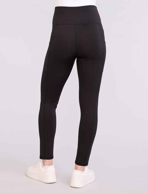 Motherhood Maternity Over The Belly Side Pocket Active Maternity Leggings In Black