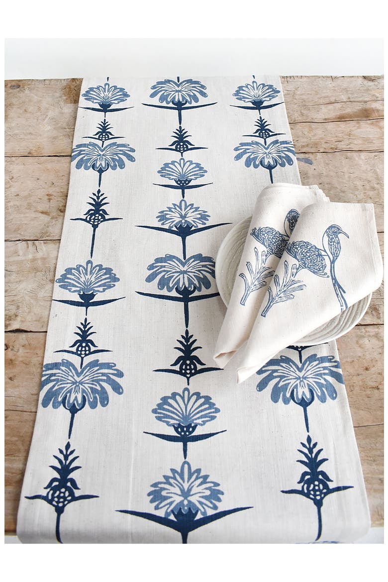 Tropical Garden Table Runner, Alternate, color, INDIGO AND SKY