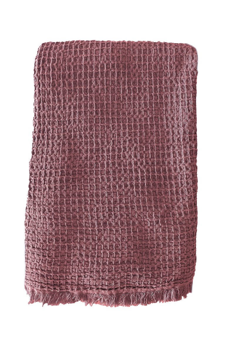 Anaya Turkish Cotton Waffle Throw, Main, color, Burgundy