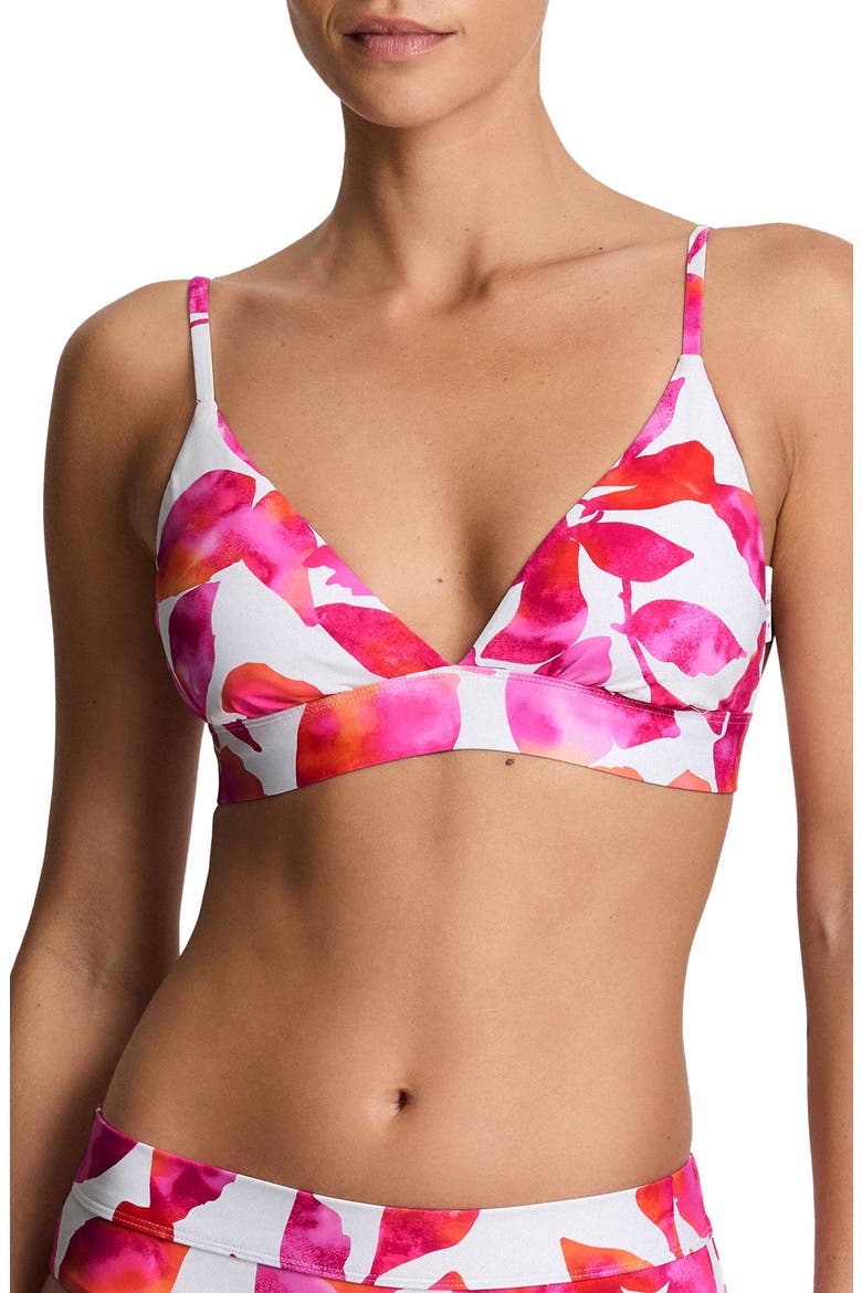 Triangle Bikini Top, Main, color, PINK/ WHITE MULTI
