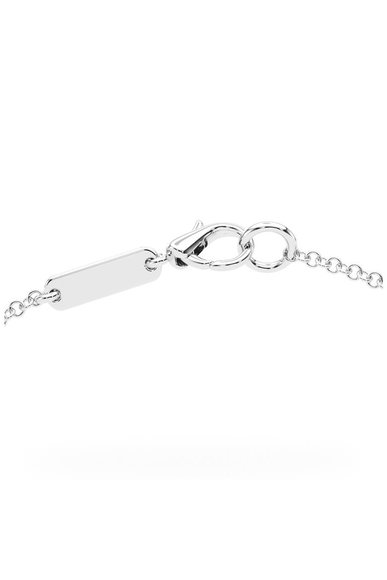 Baguette & Round Lab Created Diamond Pendant Necklace, Alternate, color, 18K WHITE GOLD