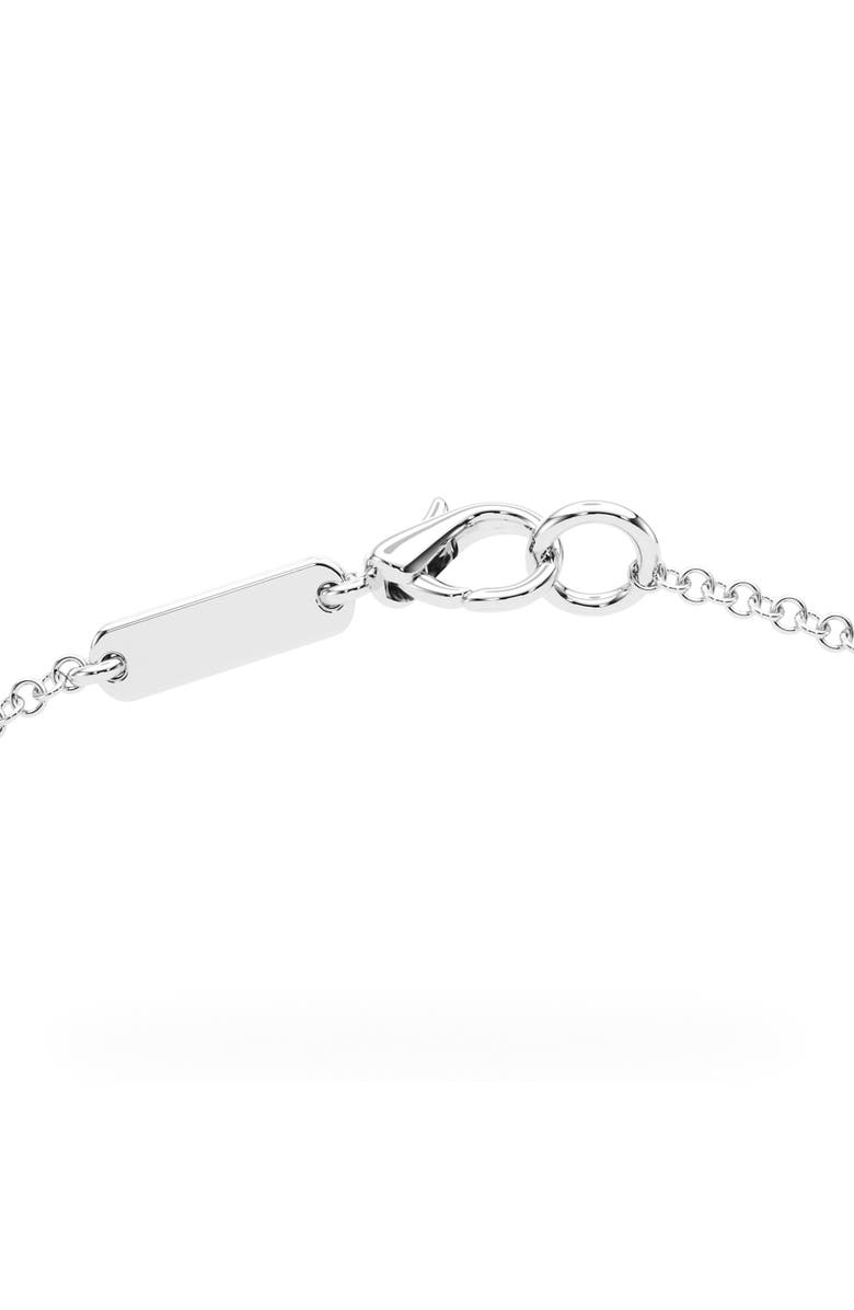 HauteCarat Baguette & Round Lab Created Diamond Pendant Necklace, Alternate, color, 18K White Gold