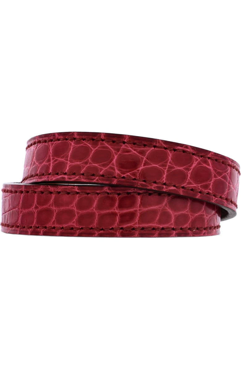 81034712 Kelly Double Tour Bracelet Shiny Alligator, Alternate, color, Pink
